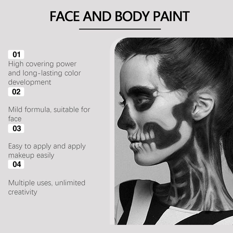 Eelhope Halloween Palette Set Full Coverage Painted Foundation Makeup Clown Multi Color Palette_voghion.com