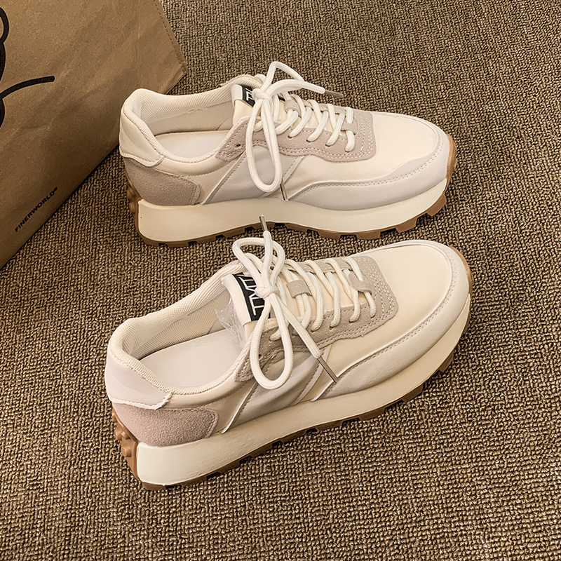 Waffle transfrontaliero Forrest Gump Shoes Fondo spesso Scarpe da papà aumentate 2023 Scarpe sportive casual a vita piccola da donna_voghion.com