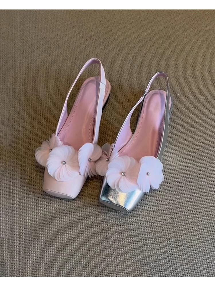 Oberbekleidung im Feenstil in Schaffell-Version, geschlossene Zehenschuhe für Damen, schöne flache Schuhe, sanfte Blumen-Sandalen zum Hineinschlüpfen_voghion.com