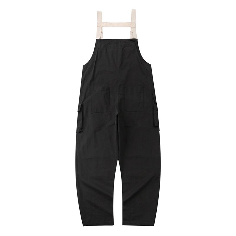 Calça cargo retrô masculina, larga e justa, com bolsos grandes e calça casual_voghion.com