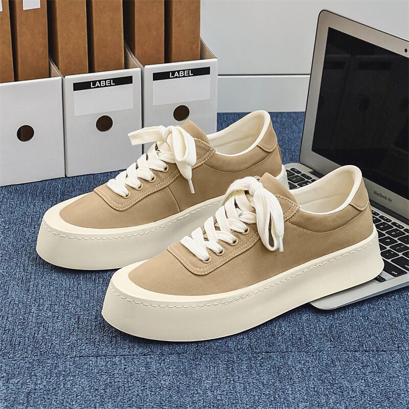2025 New Ummer Breathable Korean Verion Veratile Port And Leiure Board Men' Imple Thick Oled Canva Trendy_voghion.com