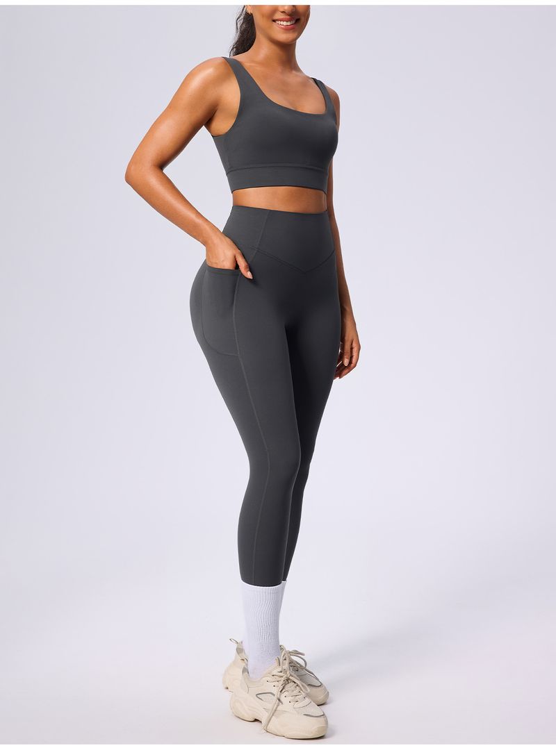 European American New Style Running Sports For Women, Body Shaping And Tummy Control Yoga Outfit, Two-Piece High_voghion.com