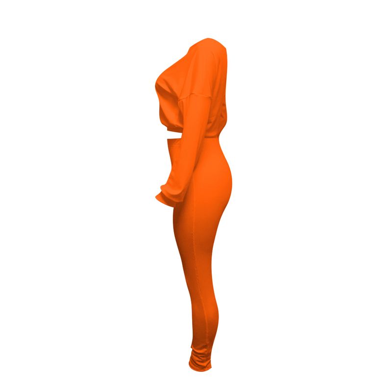 Women's ribbed athleisure suit_voghion.com
