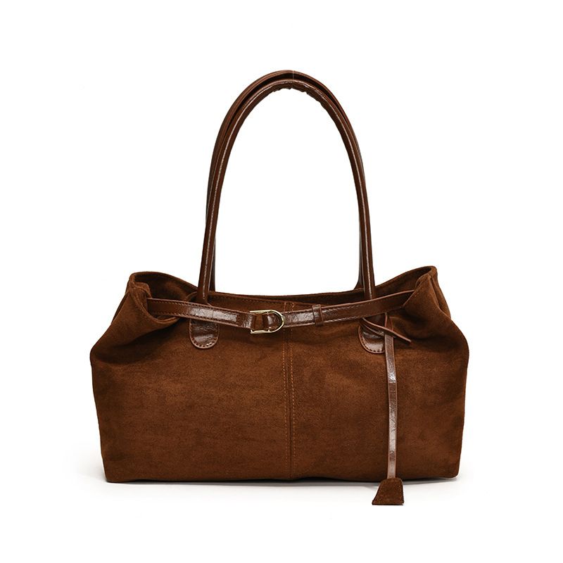 Borsa a tracolla monospalla in pelle scamosciata, nuova autunno inverno 2025, grande capacità, da tenere sottobraccio_voghion.com