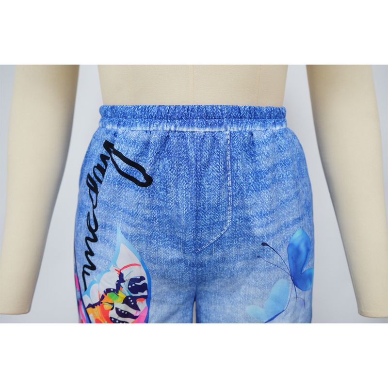 Women's Printed Flowy Palazzo Pants – Lightweight Polyester Wide-Leg Trousers With Elastic Waist, Bohemian & Street Style For Europe & US Market_voghion.com