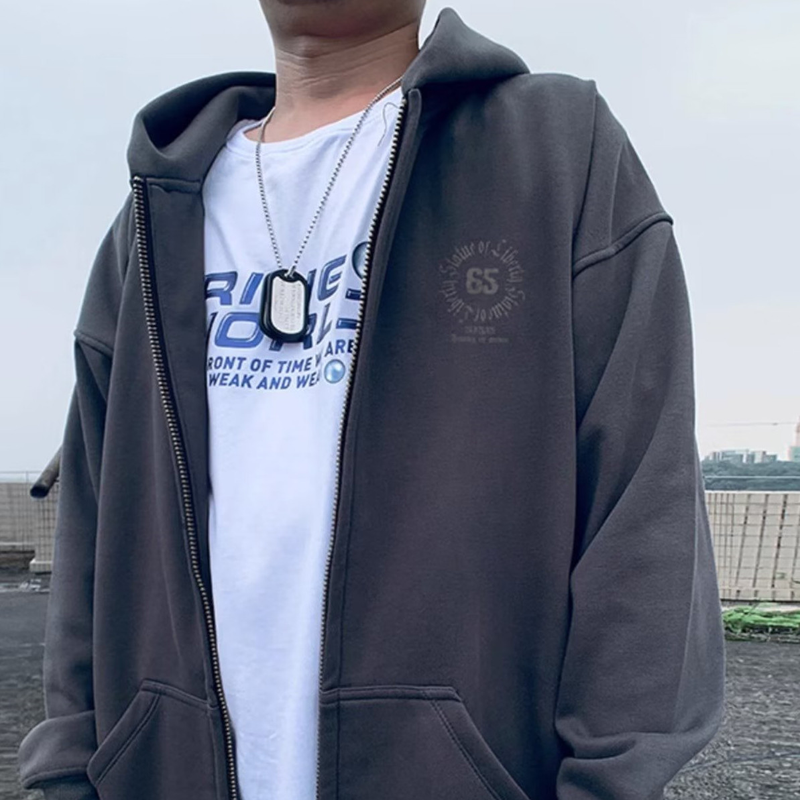 Pull homme fermeture éclair dessin animé joufflu surdimensionné à capuche cardigan surdimensionné plus gros manteau hiver peluche 8XL_voghion.com