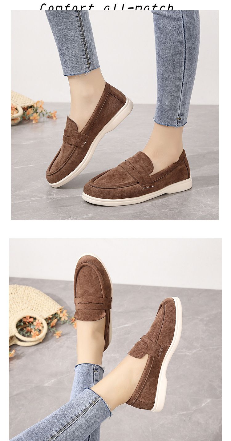 SHLIANG Social Wildleder Fahrschuhe Leder Frauen Freizeitschuhe Marke Design Weiche Frauen Loafer Mokassins Slip On Freizeit Wanderschuhe Y0269_voghion.com
