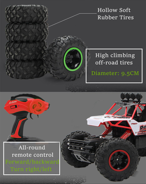 Voiture radiocommandée 4WD RC 2.4G, Buggy tout-terrain, voitures télécommandées, camions, jouets pour enfants, 1:12/1:16_voghion.com
