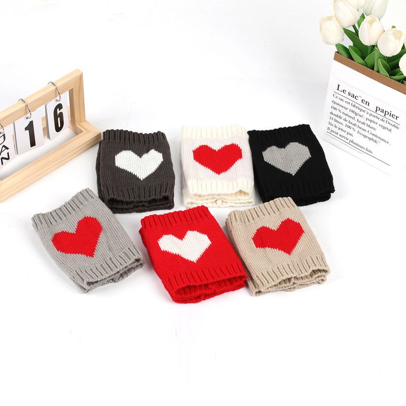 Couvre-pieds courts unisexes Love Bottes chaudes en laine tricotée pour hommes et femmes jambières chaussettes courtes en laine acrylique_voghion.com