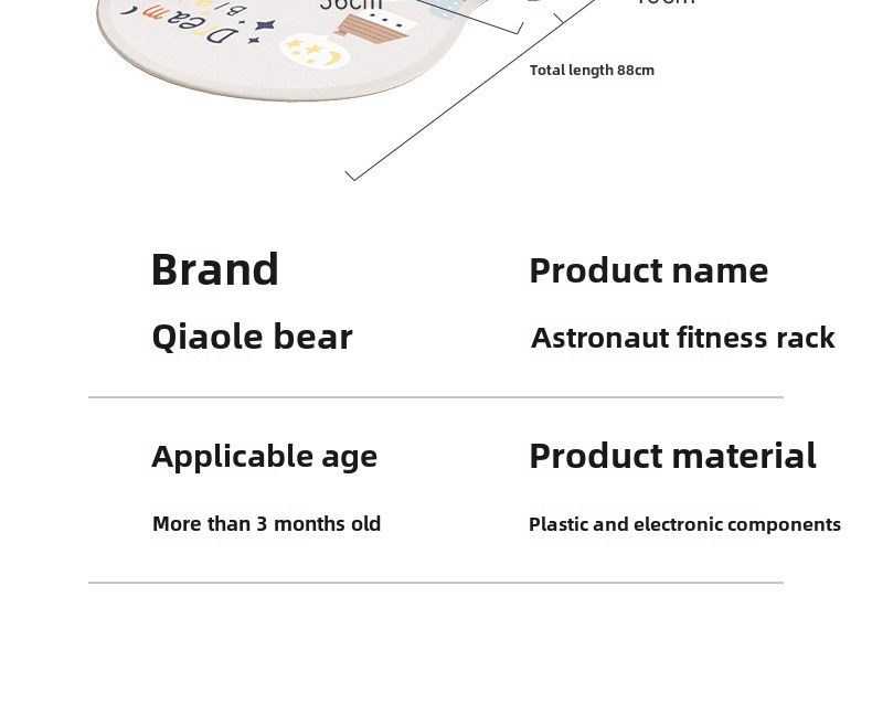 Qiao Le Bear Baby Pedal Piano Fitness Rack Walker 3 luni 6 Puzzle Educație timpurie Nou-născut Toddler Baby Toys_voghion.com