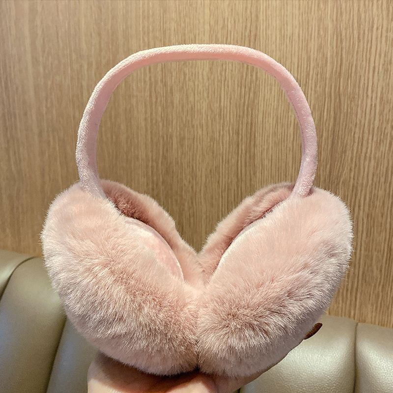 Warm-keeping Earmuff In Winter Solid Color Plush Earbag Anti-freezing Riding Earmuff For Students Ear Cover_voghion.com