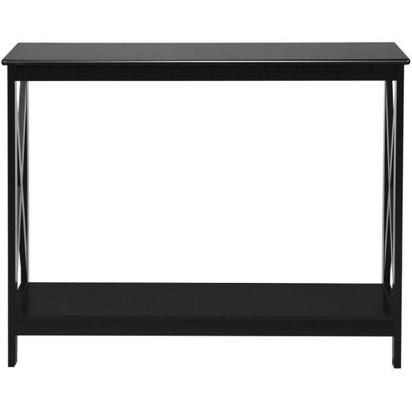 2-Tier Console X-Design Sofa Side Accent Table_voghion.com
