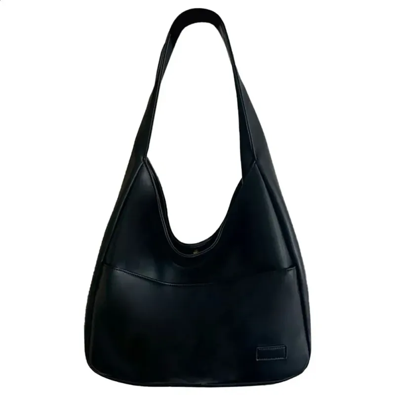 Borse Hobo Vintage: Borsa a tracolla da donna in morbida pelle PU, borsa a mano retrò di grande capacità per autunno e inverno_voghion.com