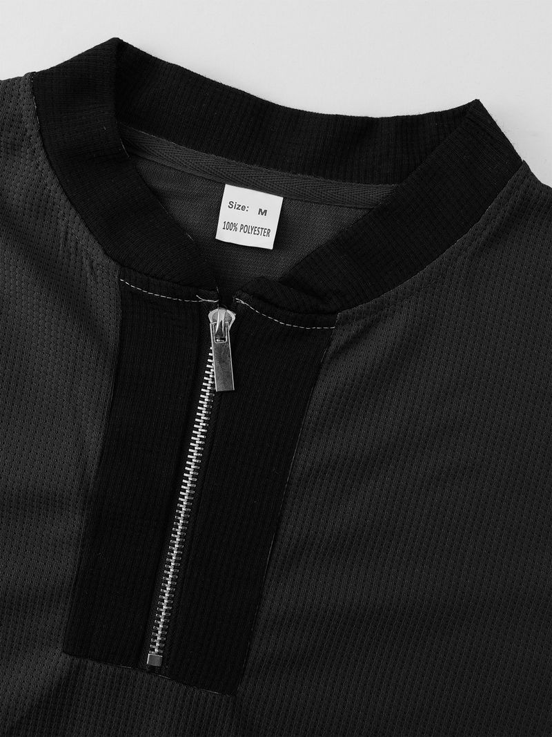 Men's Clothing Men's Waffle-Knit Zip-Up Hoodie & Jogger Set - Casual Two-Piece Outfit Fashion Trends Hot-selling_voghion.com