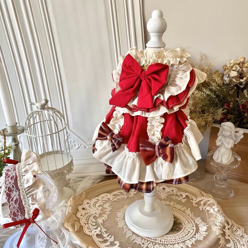 Spring Summer Autumn New Year Puppy Cat Princess Dress For Pomeranian Bichon Frise Yorkshire Terrier Small Dogs_voghion.com