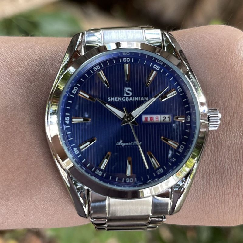 Double Calendar, New Watch Men's Automatic Mechanical Watch Simple Casual Steel Belt Waterproof Hollow Men's Watch Famous Watch_voghion.com