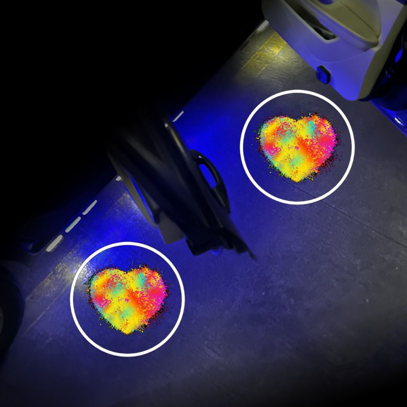 LED Dual Sense Bildörr Välkomstprojektion Nattatmosfär dekoration Spot Light Induktionsbrytare_voghion.com