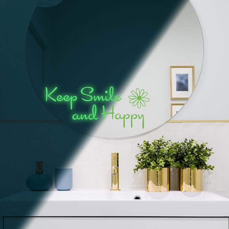 Happy Night Light Carving English AFG3341 Customized Bedroom Decoration Wall Stickers_voghion.com
