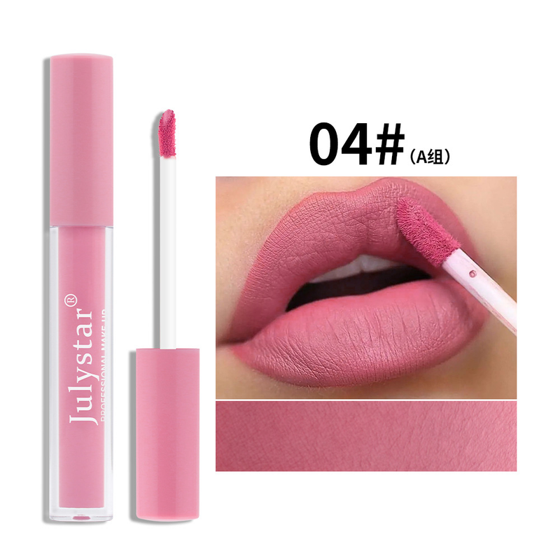 Matte Mist Lip Glaze Student Set Box, Staying Cup, Non fading Lipstick Recommended Makeup_voghion.com