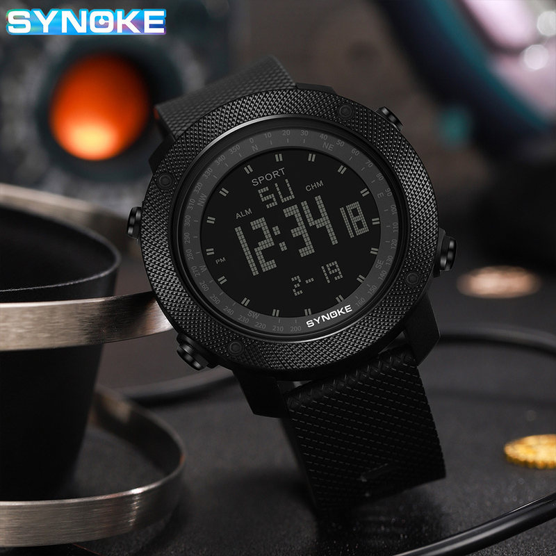 Factory Goods SYNOKE Sports Running Hiking Electronic Multi-Function Military Watch Large Screen Display Waterproof_voghion.com