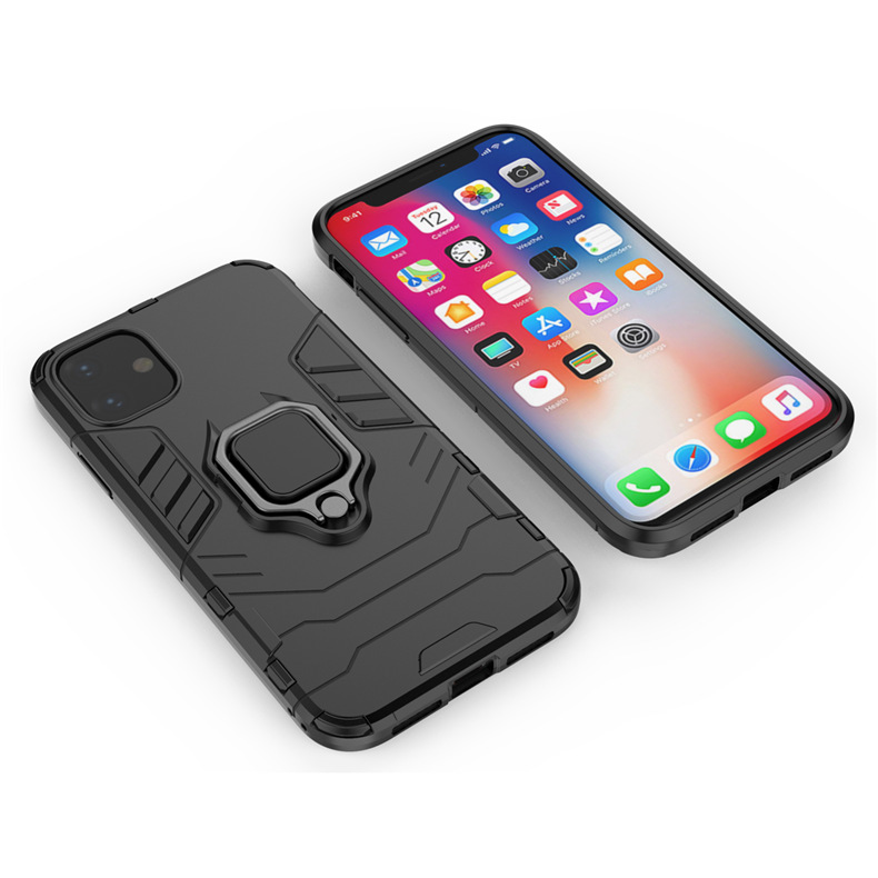 Phone Case Black Panther mobile phone case ring holder car anti fall cover_voghion.com