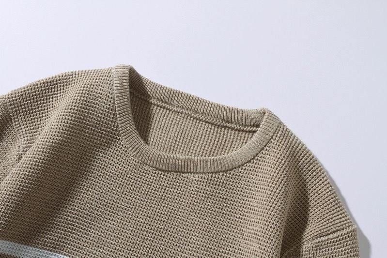 Maglione lavorato a maglia a righe color-block da uomo – Pullover girocollo alla moda con vestibilità comoda (M-3XL)_voghion.com