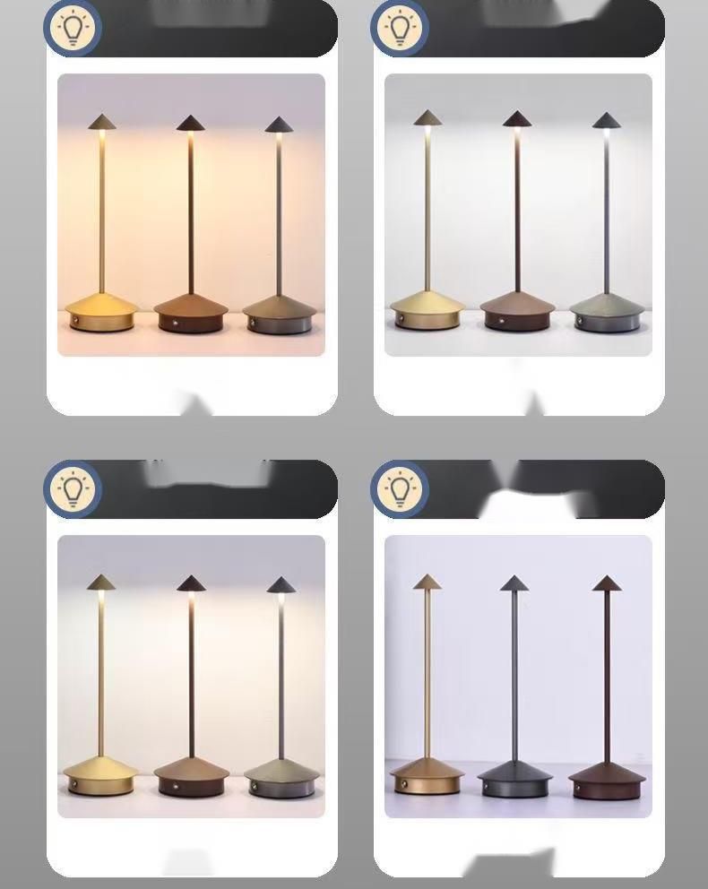 Night Light Creative Spire Table Outdoor Camping Rechargeable Restaurant Cafe Bar Atmosphere Lamp_voghion.com