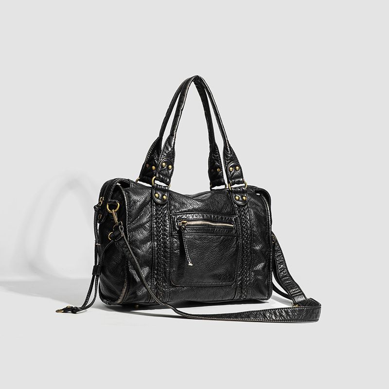 Borsa a tracolla monospalla in stile francese per moto, grande capacità, lavabile, da donna, molto venduta_voghion.com