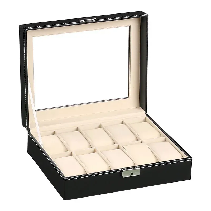 61012 20 Slots Wrist Holder Storage Case Organizer PU Leather Watch Display Box Regalos Para Hombre 240511_voghion.com