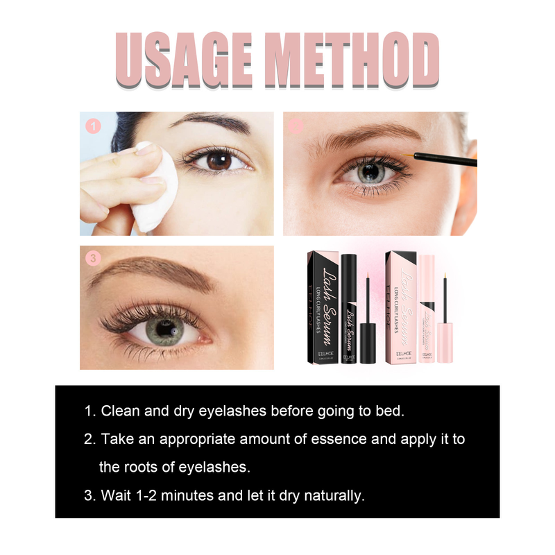 EELHOE Mascara delicato, non sbavante, scuro, bello, naturalmente arricciato, senza tracce, spesso e lungo._voghion.com