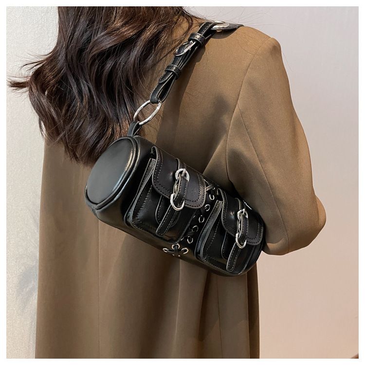 Nei Spicy Girl Ënneraarm fir Pendelen, Héichqualitativ Crossbody-Tasch, Franséisch Stécktasch mat Riemen, eenzeg Schëller, zylindresch_voghion.com