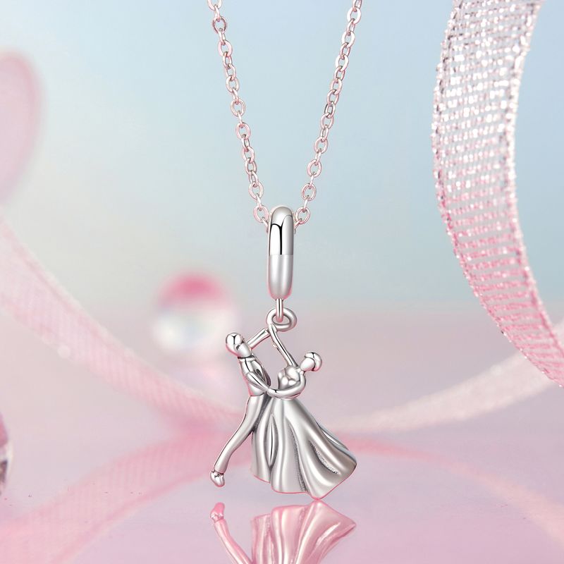 Tanzender Anhänger Charm Sterling Silber Charm,SCC2987_voghion.com