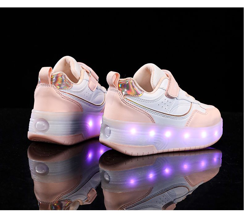 Çocuk Spor Ayakkabıları Mesh Charge Luminous Outdoor Spor Paten Çocuk Paten Erkek Kız Günlük Ayakkabılar_voghion.com