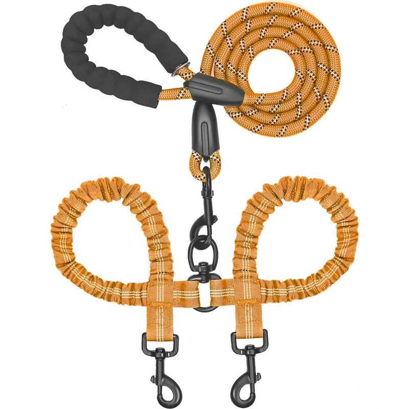 One-to-Two Large Explosion-Proof Retractable Leash P Rope Dog Chain_voghion.com