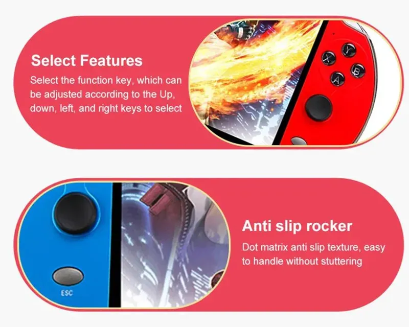 X12 Plus Portable Handheld Player 16G 7inch HD Screen Dual Joystick Classic Arcade Game Console Built-in 20000+ TV_voghion.com