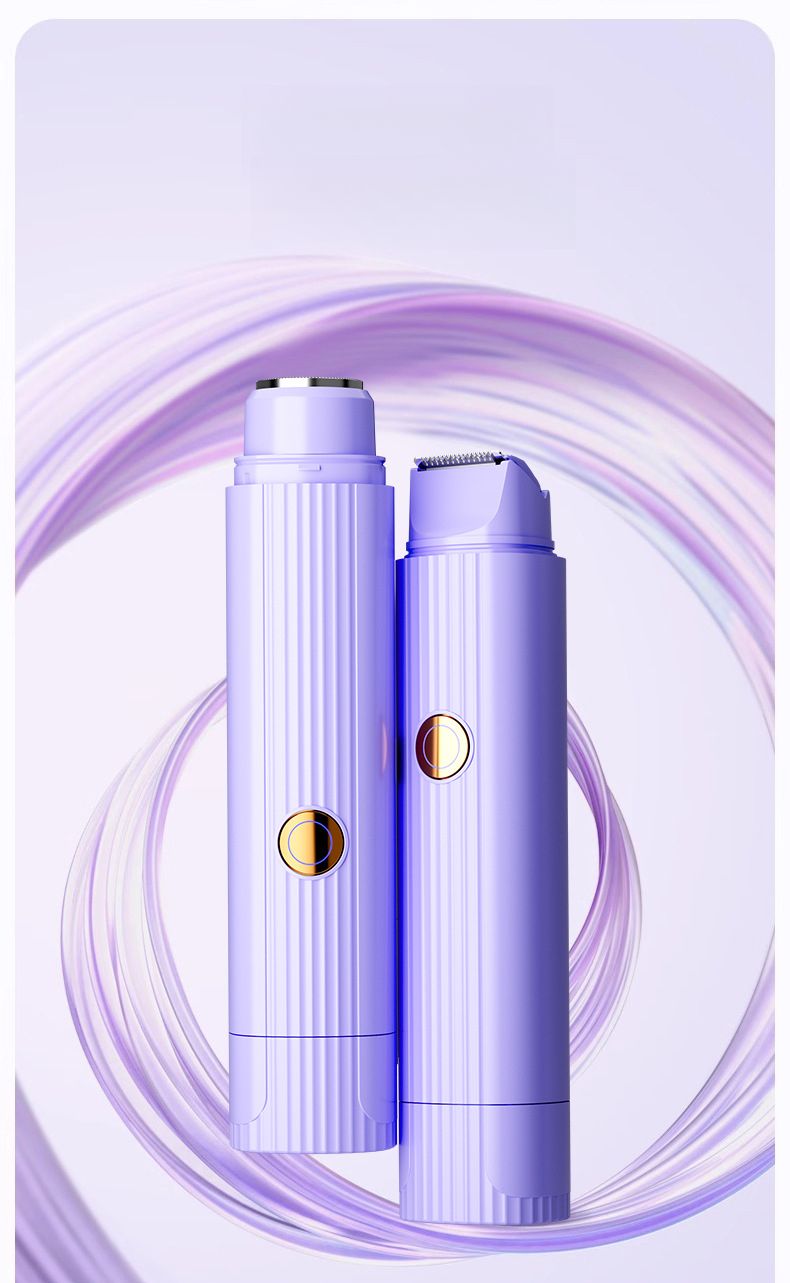 Portable Wireless Rechargeable Dual Head Electric Private Area Shaver Women's Hair Removal Instrument_voghion.com