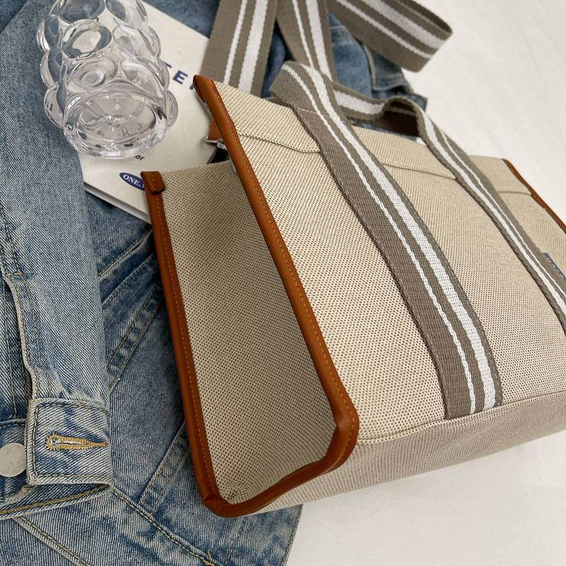 Borsa da viaggio da spiaggia in stile minimalista, tinta unita e di grande capacità_voghion.com
