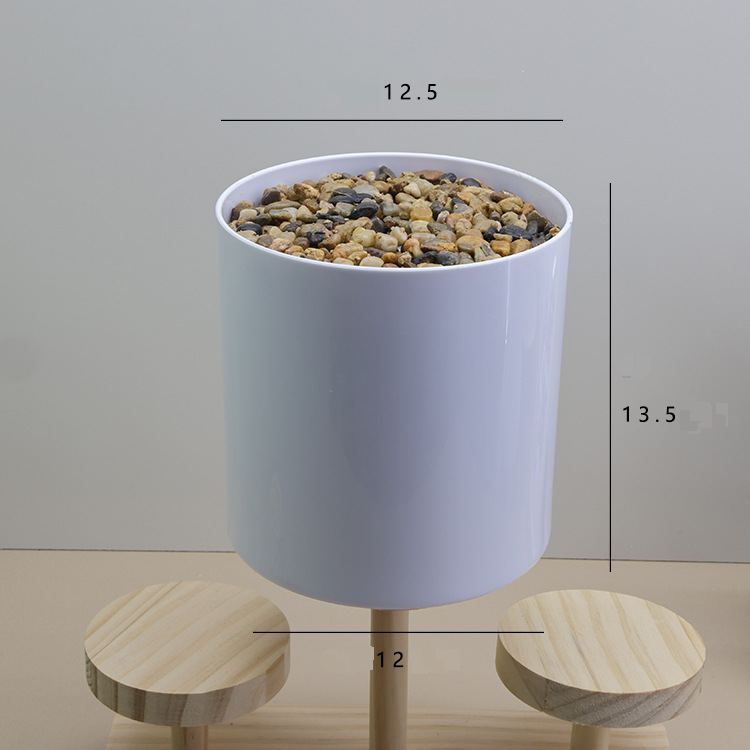 Home Furniture simulated green plants and artificial flowers planting potted plastic flower pots with stone foam base to increase weight_voghion.com