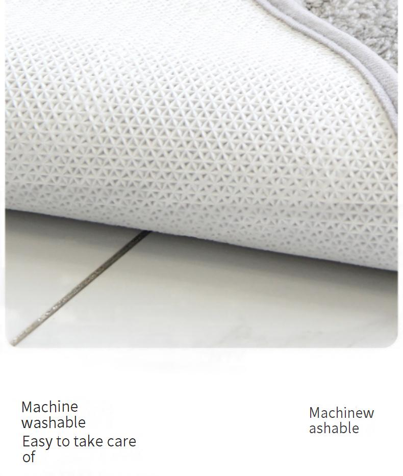Moderne, minimalistische, saugfähige Badematte – ultraweicher, getufteter Mikrofaser-Teppich für Schlafzimmer und Badezimmer_voghion.com
