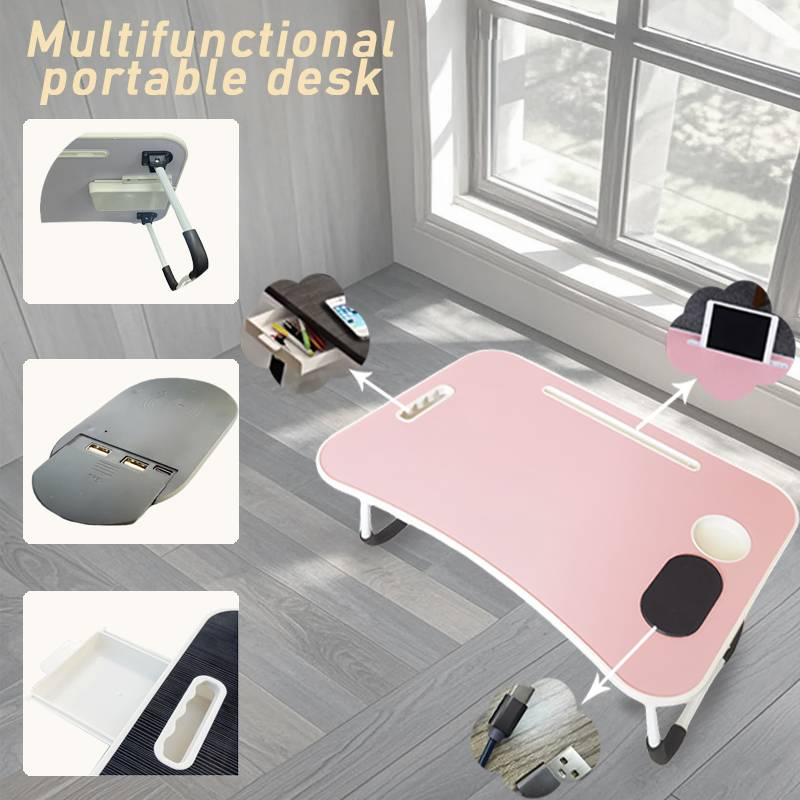 Outdoor Small Table With Small Drawer Desk Bedside Table Camping Table Can Be Folded And Simply Spread The Small Table Laptop Desk._voghion.com