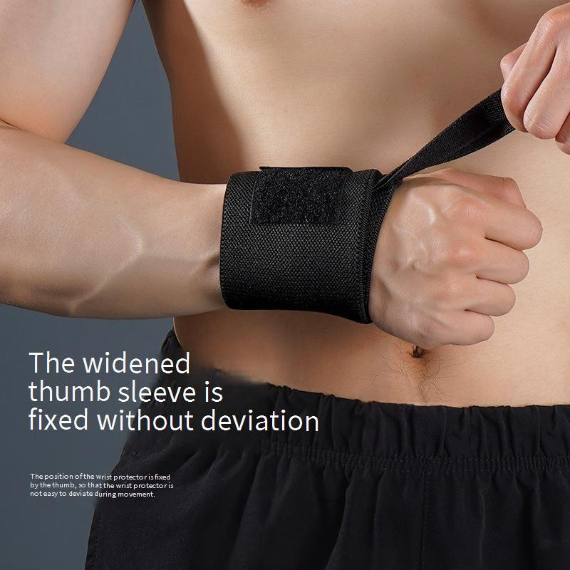 Pro-Grade Powerlifting Wrist Wraps For Men - Heavy Duty Support For Deadlifts, Bench Press & Weightlifting (Black, M/L Size, Pair) – Anti-Slip_voghion.com