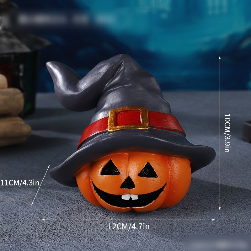 Chapéu Mágico de Halloween Enfeites Fantasma Micro Paisagem Decoração de Resina Fantasma Script Festa Atmosfera Assassina Pequenos Enfeites_voghion.com