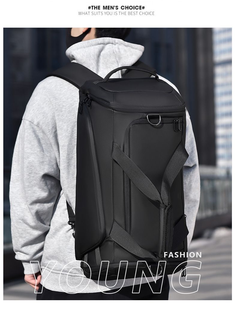 Travel Bags Men's Fitness Bag, Dry And Wet Separation, Portable Shoulder Bag, Training Sports Bag, Large Capacity Luggage, Backpack, Travel Bag_voghion.com