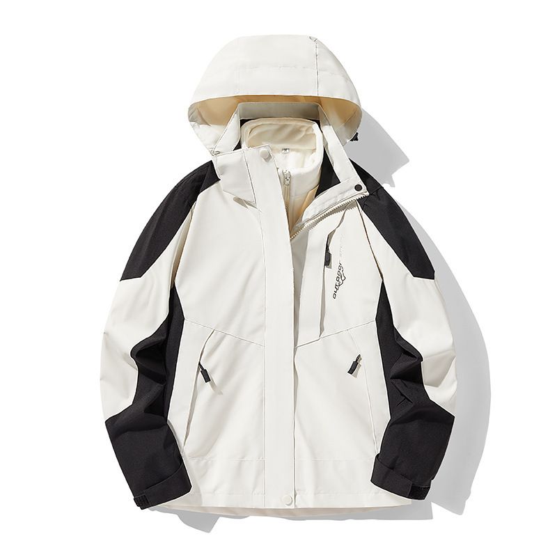 Zweiteiliges Jackenset für Herren, 3-in-1-Fleecefutter, ultraweich, kann alleine getragen werden, winddicht, regendicht,_voghion.com