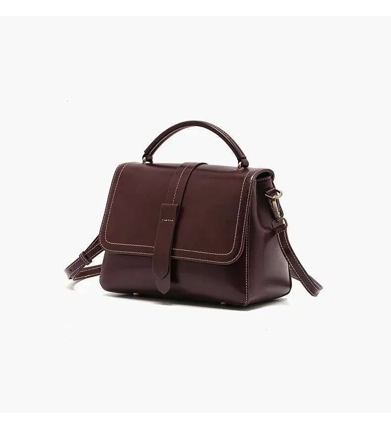 2025 frauen Kuh Echtes Leder Schulter Dame Retro Pendeln Rindsleder Taschen Weibliche Designer Handtasche Für Damen Tasche_voghion.com