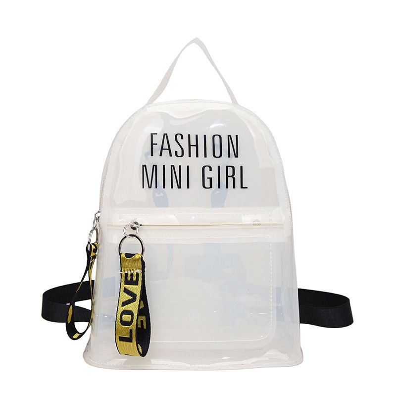 Zaino da donna in gelatina trasparente estivo, stile semplice e alla moda, versione coreana 2024_voghion.com