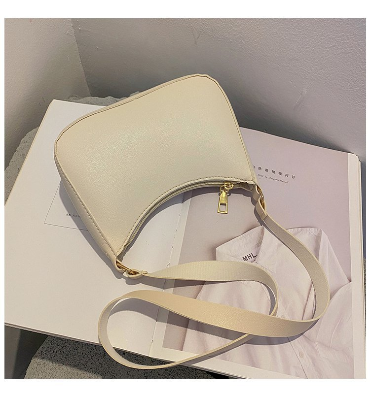 Borsa a tracolla sotto le ascelle in pelle PU tinta unita retrò Borse alla moda da donna Borse hobo casual e borsetta da donna_voghion.com