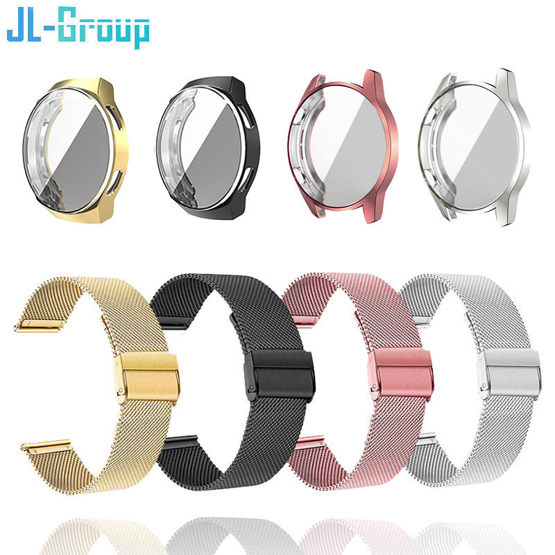 Metal kayış huawei saat GT 2e GT2 3 46mm 42mm bant ile kılıf TPU ekran koruyucu GT 2 Pro GT2e bilezik kordonlu saat_voghion.com