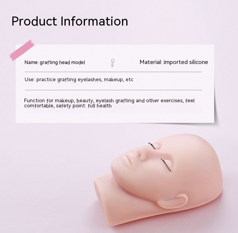 Grading Planung Wimpern, um ein gefälschtes menschliches Kopfmodell für Anfänger in Wimpern Schönheit Ausbildung und Make-up zu erstellen_voghion.com