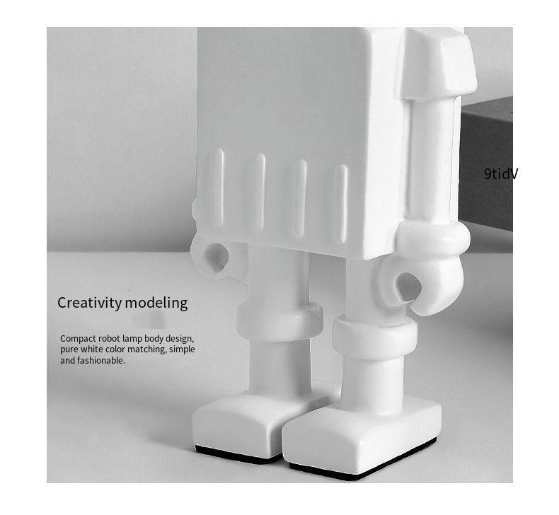 Creative Robot Resin Wax Table Timer Dimmable Bedroom Aromatherapy Bedside Hot Melt Lamp Candle Melting_voghion.com